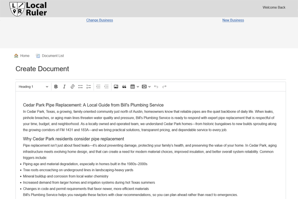 Create and Edit Documents